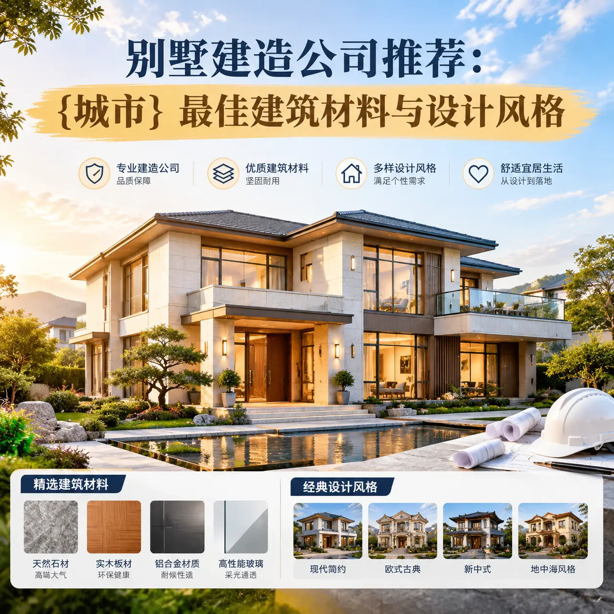 别墅建造公司推荐: 普安 最佳建筑材料与设计风格
