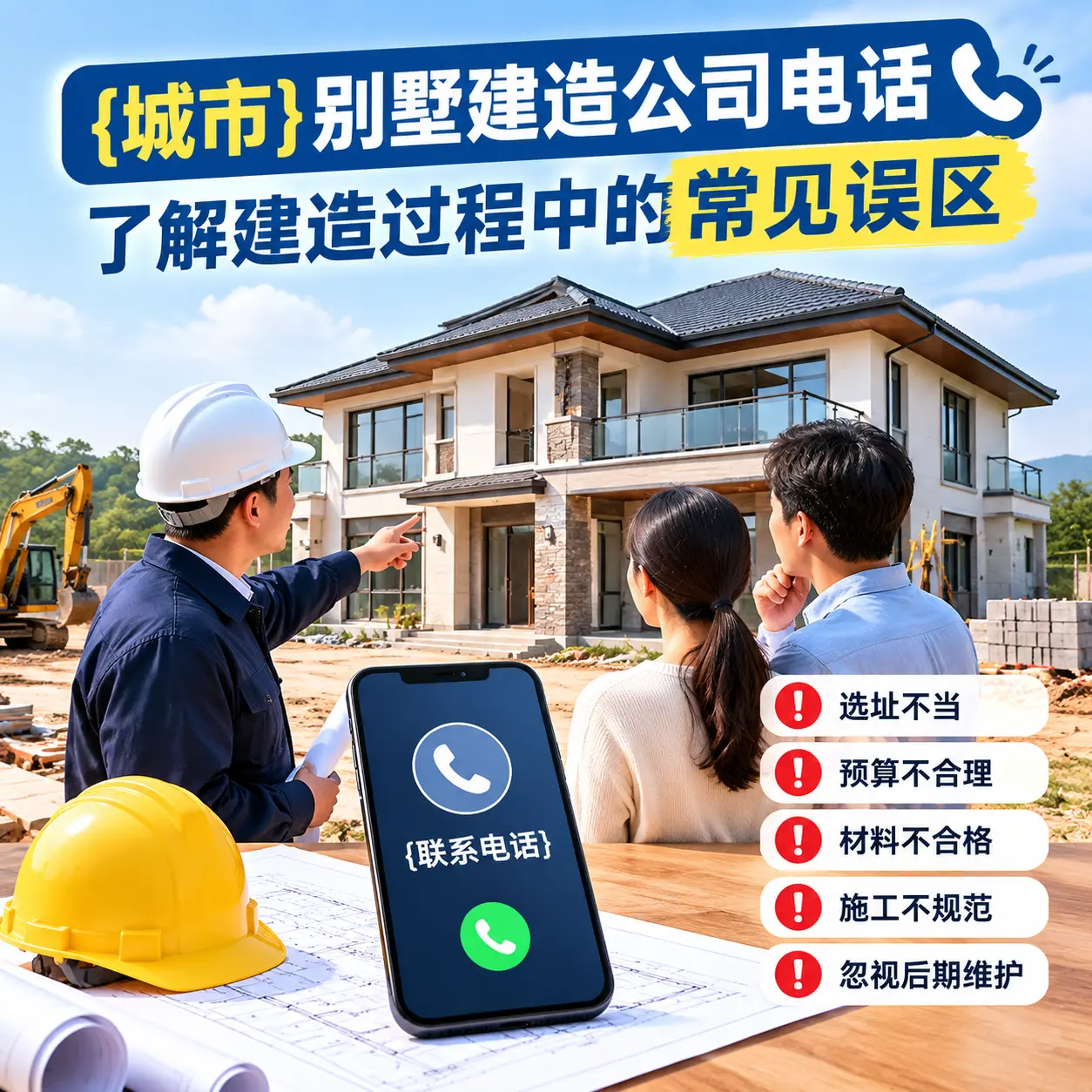 普安别墅建造公司电话，了解建造过程中的常见误区
